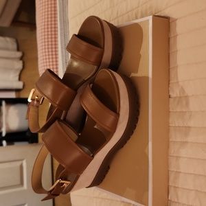 Gillian mid wedge michael kors luggage sandals